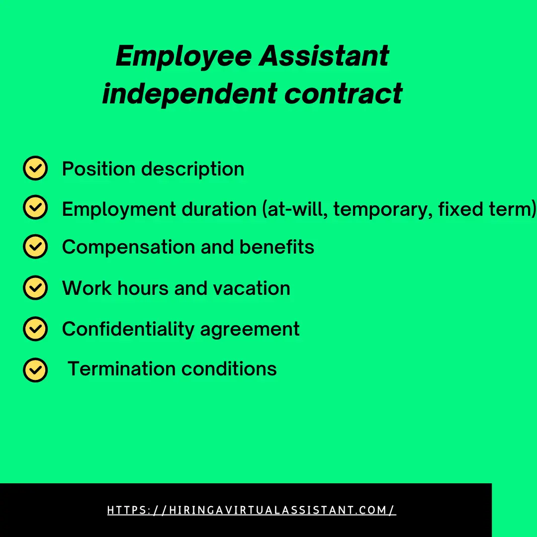 Employee independent contract